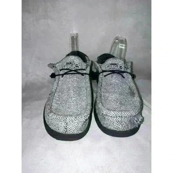 Hey Dude Wally Stretch Poly Slip on Sneaker Mens Sz 8 -‎ Grey & Black (Dark Web) - Picture 2 of 9